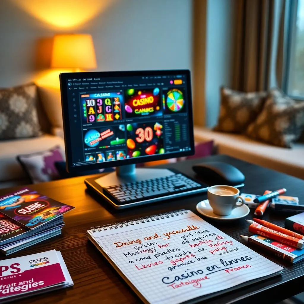 Vibrant Online Casino Setup with Cozy Ambiance
